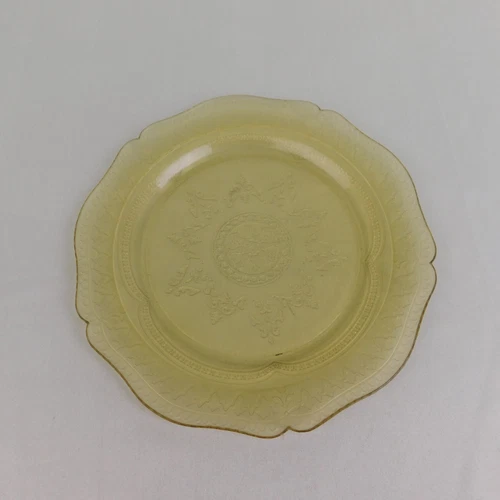 Federal Glass Patrician Spoke Amber 11" Dinner Plate Depression Glass #C186