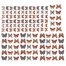 Vintage Elegant Butterflies Overglaze Waterslide Ceramic Decals