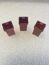 (3) Pink 30A Amp 32V Maxi Female Plug in Blade Cartridge PAL Fuse