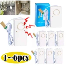 1-6pcs Water Leak Alarm Flood Level Overflow Detector Sensor Home Security Alert