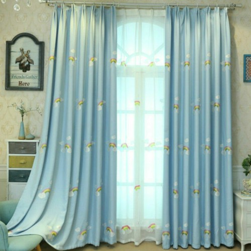 Fabric Rainbow Embroidery Net Curtain Lace Tulle Voile Window Panel Country - Picture 10 of 10