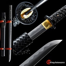 Espada recta ninja japonesa hecha a mano 78 cm Ninjato T1095 acero lista para la batalla nueva