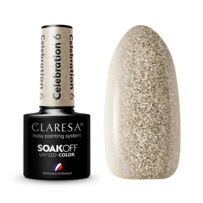 5903819814057 Soak Off UV/LED Celebration lakier hybrydowy 6 5g Claresa