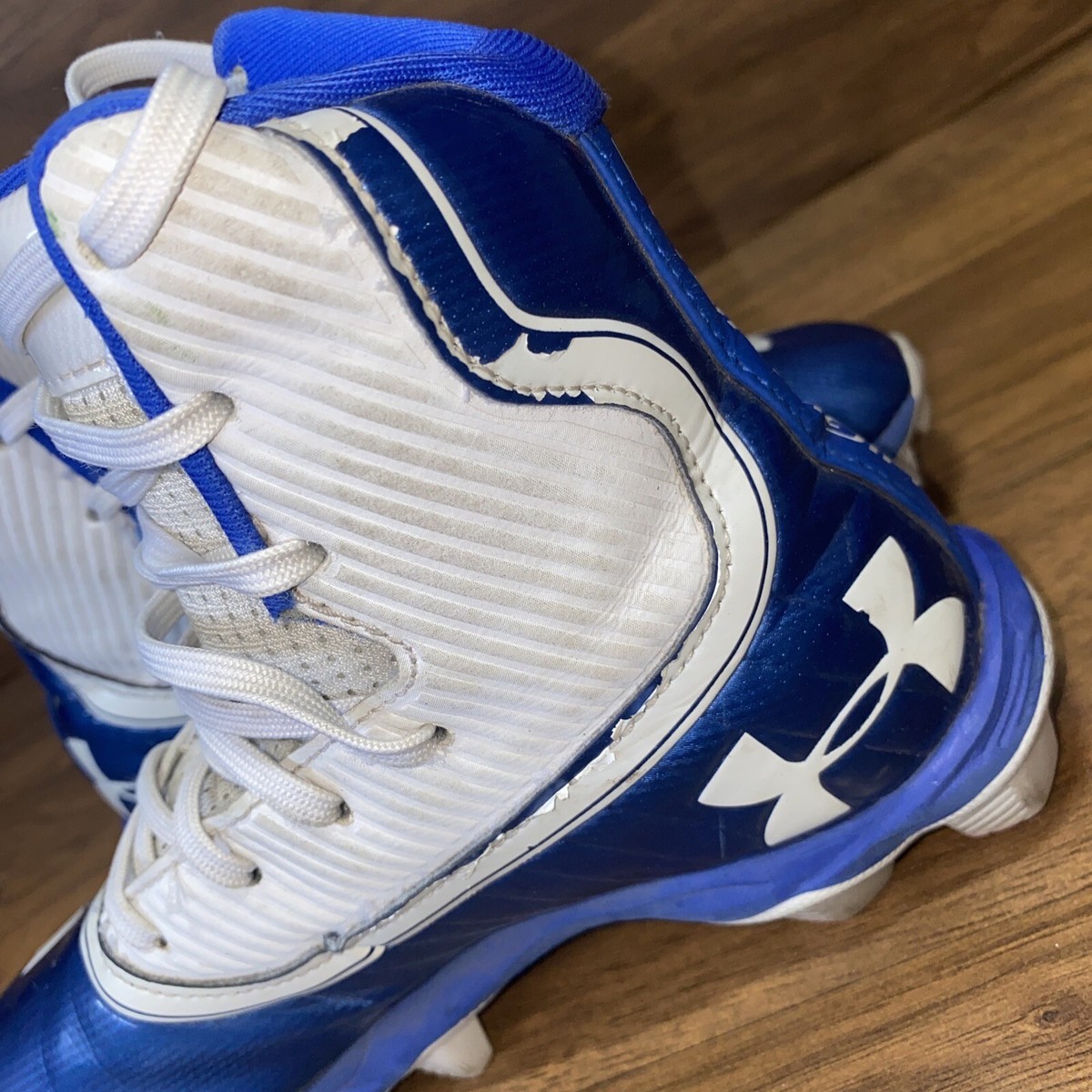 Under Armour Highlight JR Blue White Football Cleats Youth 3021201