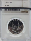 1955 FRANKLIN HALF DOLLAR NGC GRADED PF66 - PROOF (BT196)