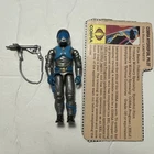 1985 Gi Joe Cobra 3.75" Lampreys Figure v1 Hydrofoil Pilot Complete Hasbro