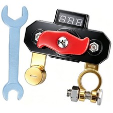 Car Battery Disconnect Switch 12V-24V with LED Voltage Cut Off Switch