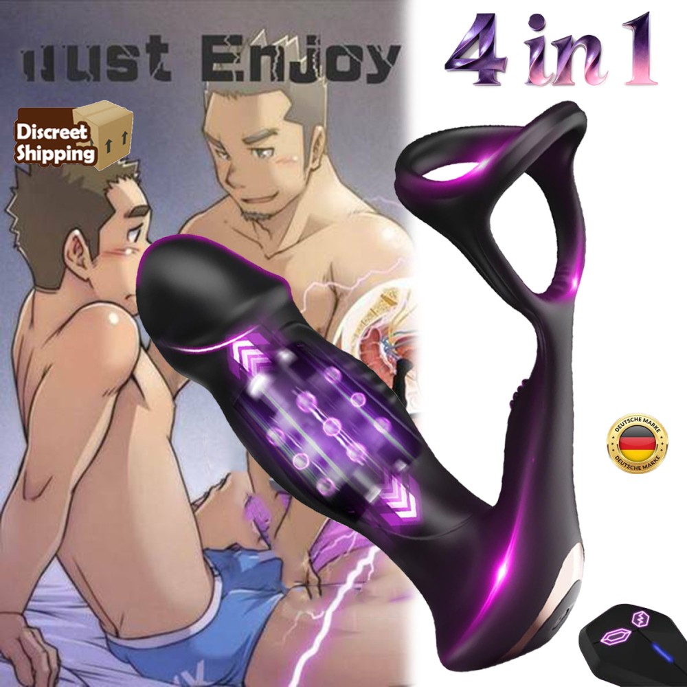 Vibrator Prostata Stimulation Männer mit Penisring Sex Spielzeug Rollkugeln DHL