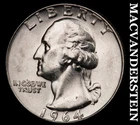 1964-D Washington Quarter- Silver- Choice Gem Brilliant Unc Luster #J5803