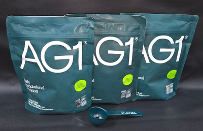 #ad Genuine 3x Bags AG1 Athletic Greens PowderPouch 12.7oz 360g 30 Day Supply Spoon $79.95
