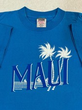 Vintage 1980s 1990s Maui Hawaii Hawaiian Palm Trees Sail Boat Ocean T-Shirt, M