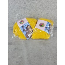 2 Skeins Yellow Cotton Yarn Knitting Crochet Crafting Fabric Thread