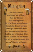 Blechschild 30X20 Cm Biergebet Unser Im Glase Prost Spruch Zitat Deko Geschenk M