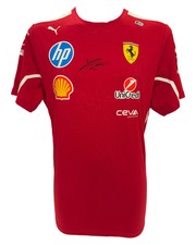 CHARLES LECLERC SIGNED FERRARI PUMA 2025 FORMULA 1 T-SHIRT (ACG CERT AG17771)