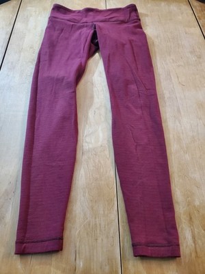 Lululemon Align High Rise Pant 28'' Maroon Red Leggings Womens Size 8