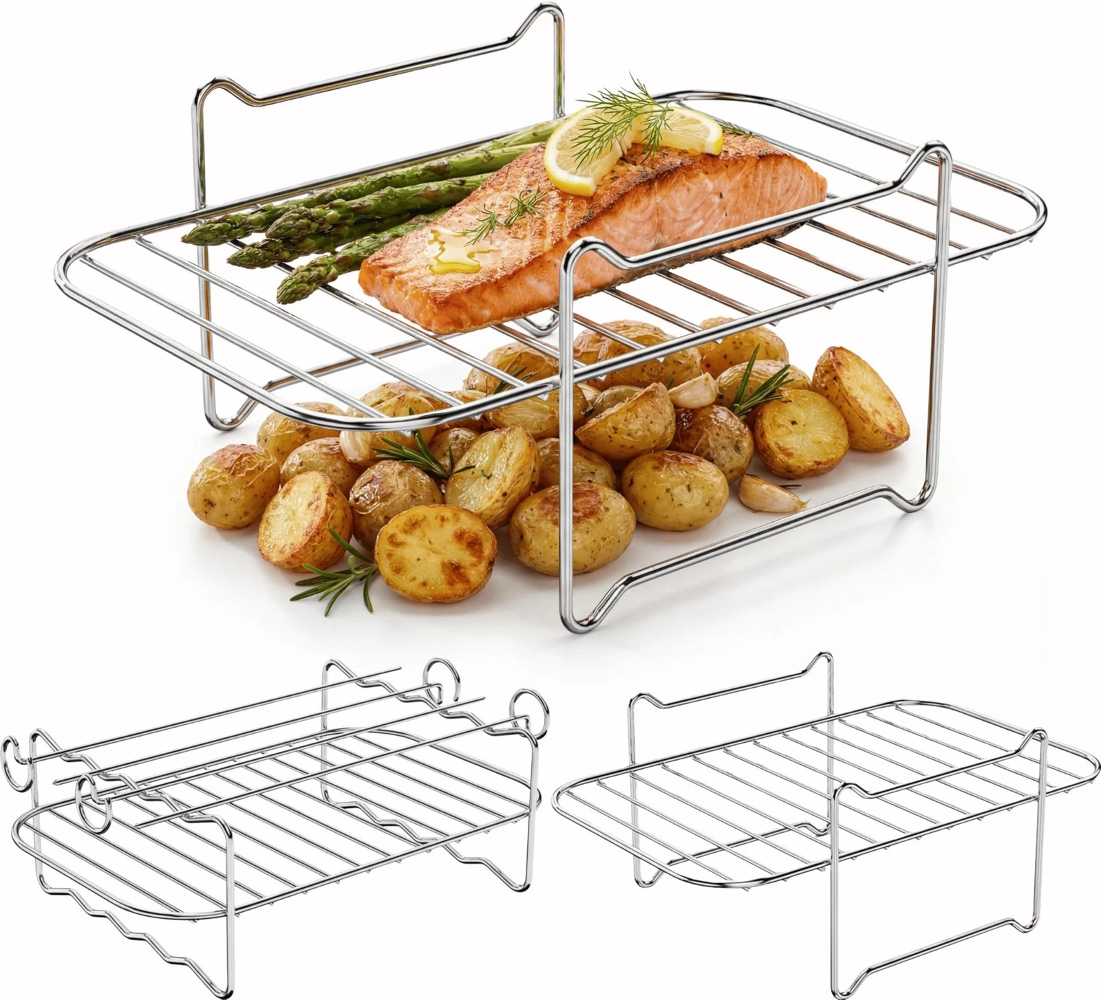 Ninja 9.5L DZ400UK Air Fryer Racks | Made for Only, Stainless Steel
Opens in a new window or tab
