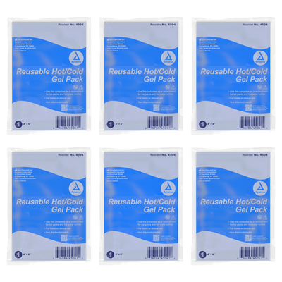 #ad Dynarex Hot Cold Reusable Gel Ice Packs for Home amp; Schools 4quot; x 6quot; Box of 6 $14.00