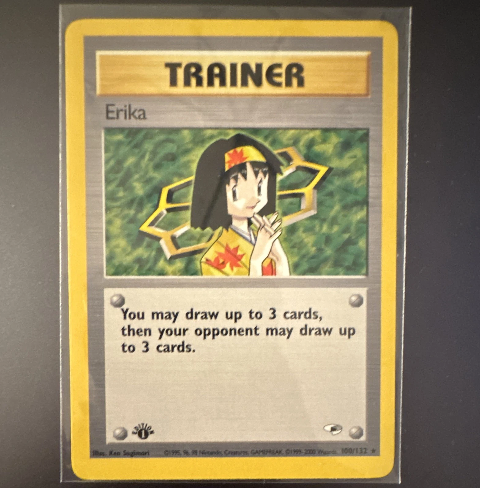 Pokémon TCG Erika 100/132 Gym Heroes 1st Edition Rare Regular English