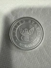 United States Navy Armed Forces US Flag Because of Brave Round 1 oz. .999 Silver