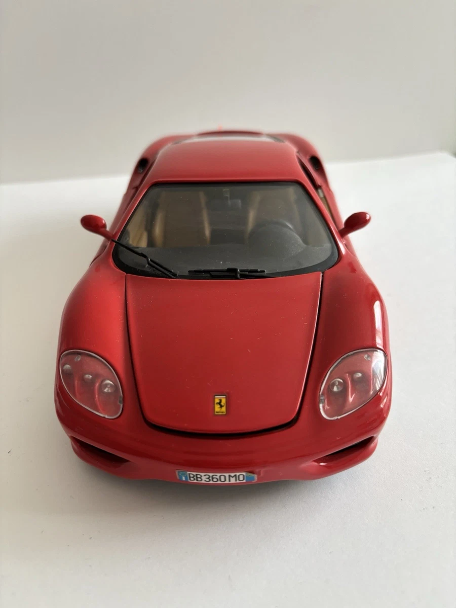 Modellino in miniatura Ferrari 360 Modena Challenge 1/18 Hot Wheels Modena Challenge stradale blu avec italia-bandes