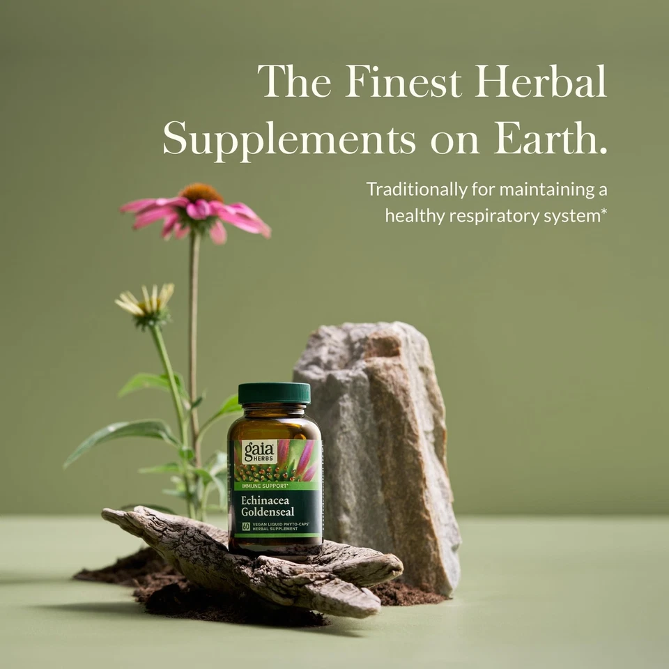 Gaia Herbs Echinacea Goldenseal - Suplemento de apoyo inmunológico para mantener un... Foto 2 de 4