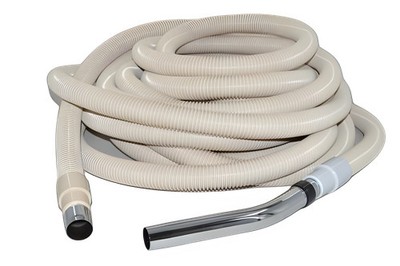 1 Central Vac Hose 06-1101-93 Central Vac 50FT Metal End CP White Central Vac