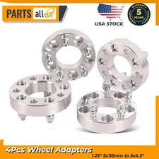 4pcs 5x115 to 5x4.5 Wheel Adapters 1.25'' Use 5x114.3 Wheels On Dodge 12x1.5