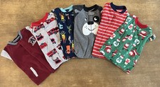Lot Of 6 Toddler Boys Carters Fleece Pajamas Pjs Sz 12m 18m