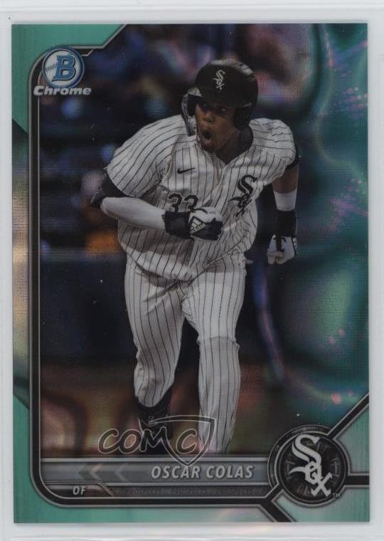 2022 Bowman Draft Chrome Aqua Lava Refractor 52/199 Oscar Colas #BDC-51 0b3