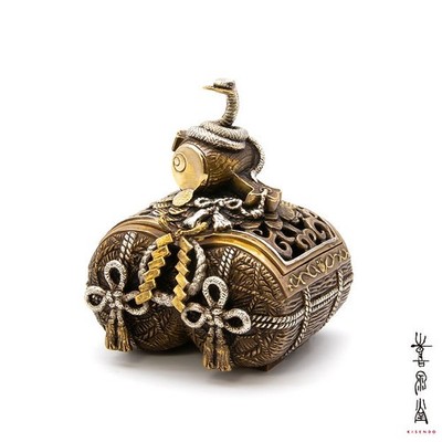 Weihrauch Topf Schlange Japanisch Takaoka Metalcraft Glücksbringer Reichtum &