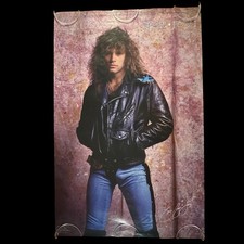 Vtg Orig 1986 Bon Jovi Poster #3115 "Leather" by FUNKY 34"x22" ROLLED (Airplane)