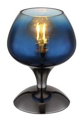 GLOBO T5 MAXY Tischleuchte Metall schwarz-chrom, 1x E27, 20,5 cm, Design-Stil, I