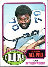 1976 Topps #190 Rayfield Wright (HOF) - Dallas Cowboys