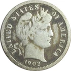 1912-P Barber Silver Dime - VG +