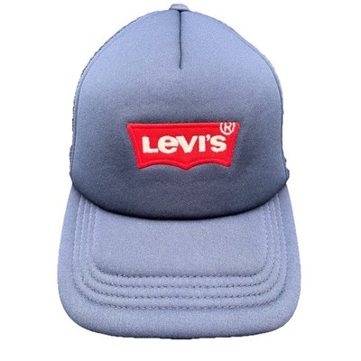 Levi's Mesh Trucker Logo Navy Blue Snapback Hat Cap