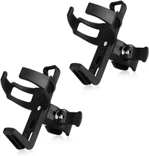2 Pack Bike Water Bottle Holder Cage No Screws 360° Mount Bike Stroller Scooter