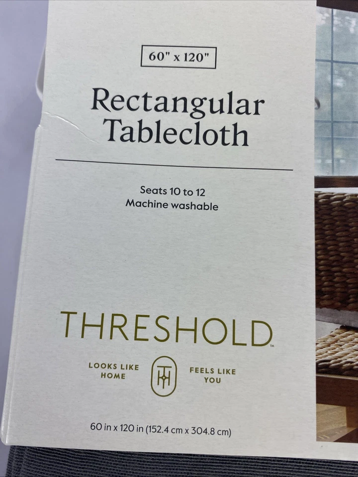 Threshold Tablecloth GRAY 60x120” New - Image 4 of 4