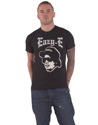 Eazy E T Shirt Vintage Face Logo Nue offiziell Unisex Schwarz