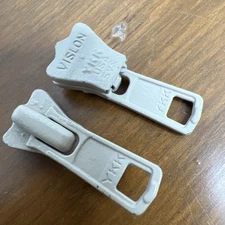 (2) Tan #5VS YKK Slider  Vislon Zipper Pull