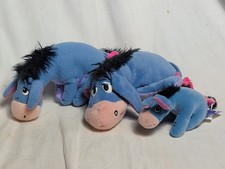 Eeyore Plush 8" 7" 5" by Disney Grund Arcotoys Lot of 3 Vintage Free Shipping