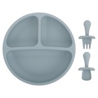 2 Sets Baby Complementary Food Tableware Children Spoon Fork Training Dish