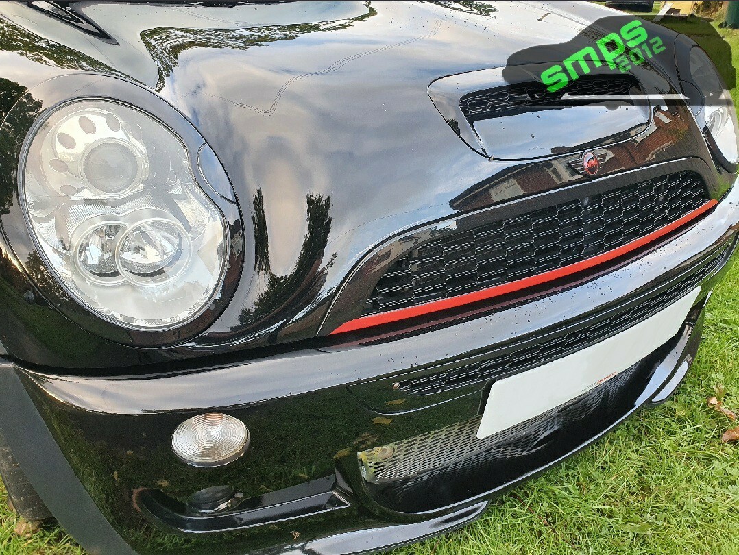 fits Mini R53 JCW Grille Decal Kit Red Stripe Cooper S Aero Gen1