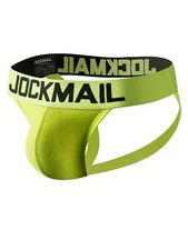 JOCKMAIL Mens Fashion Sexy Low Waist Solid Color Breathable Hollow Sports Thongs