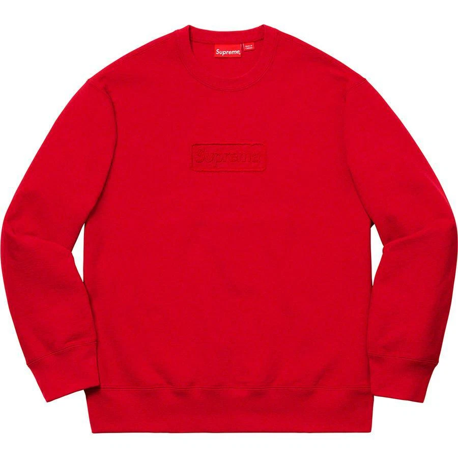 Grande boîte à découpes rouge suprême logo col rond neuve SS20