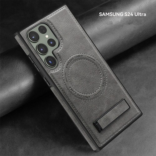 Funda de teléfono con soporte a prueba de golpes PU para Samsung Galaxy S25 S24 FE S23 Ultra S22 Plus - Imagen 13 de 22