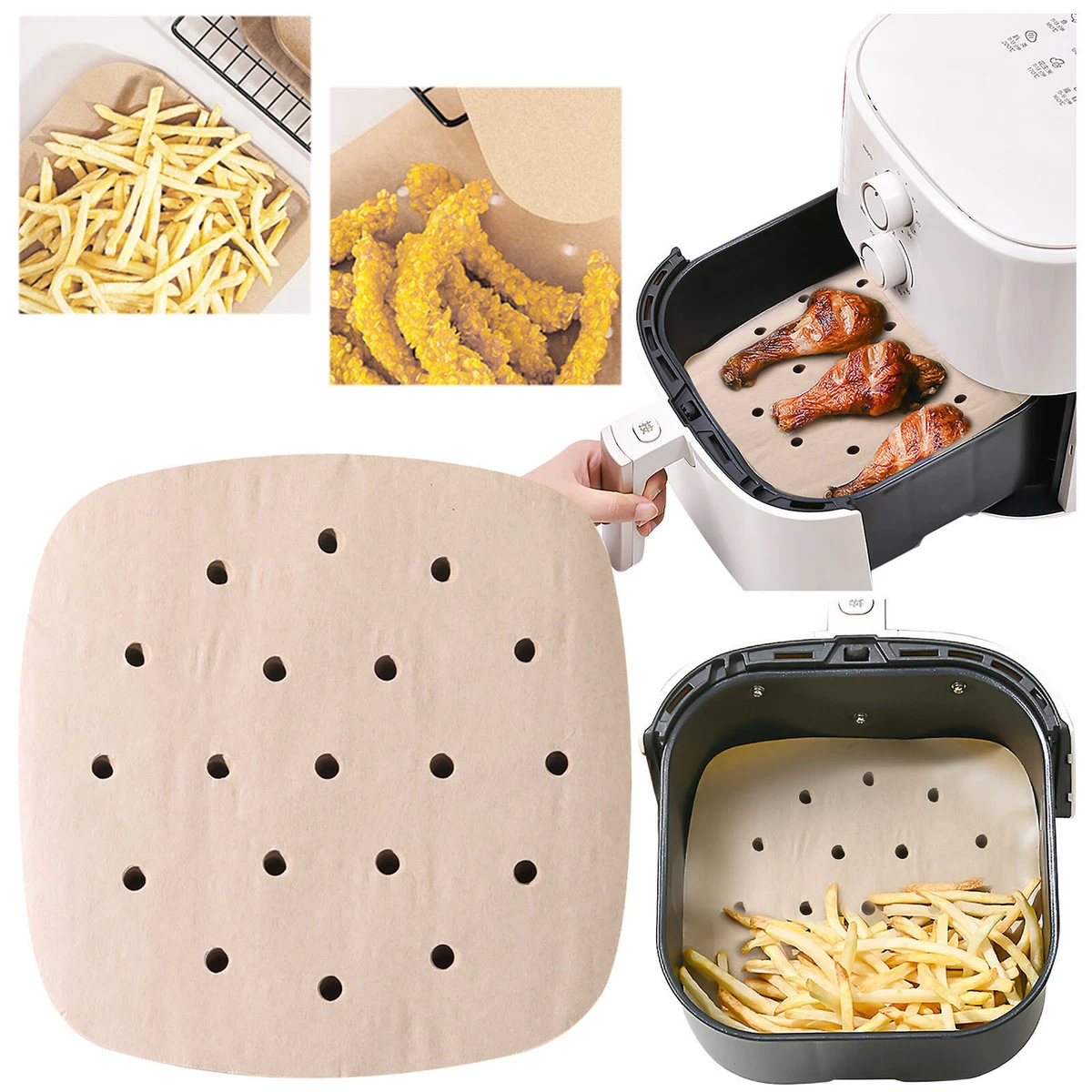 Air Fryer Paper With Holes Double-sided Silicone Oil Paper Food Greaseproof