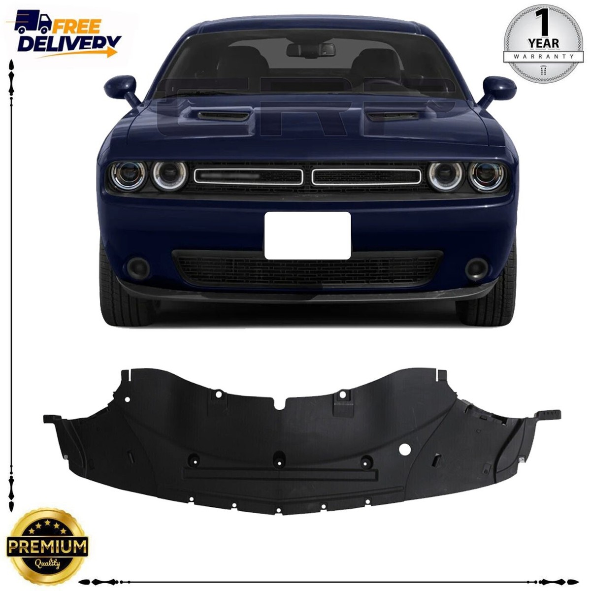 Engine Splash Shield For 2015-2022 Dodge Challenger CH1228152