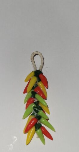 Dollhouse Multi Color Chili Pepper Ristra Hanging Chili  - Afbeelding 1 van 4