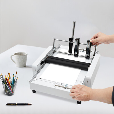 A3 Booklet Folding Binding Machine 60W Paper Stapling Making Book ...