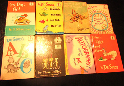DR.SEUSS GREEN EGGS AND HAM GO DOG GO & ABC'S HARD COVER BOOKS 8 CNT LOT